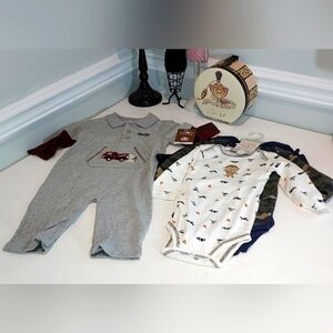 Carter's Little Hero Jumpsuit and 3 Piece Long Sleeve Bidy Suits NWT